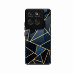 Midnight Gold Geometric Premium Glass Phone Case for Motorola Edge 60 Pro 5G