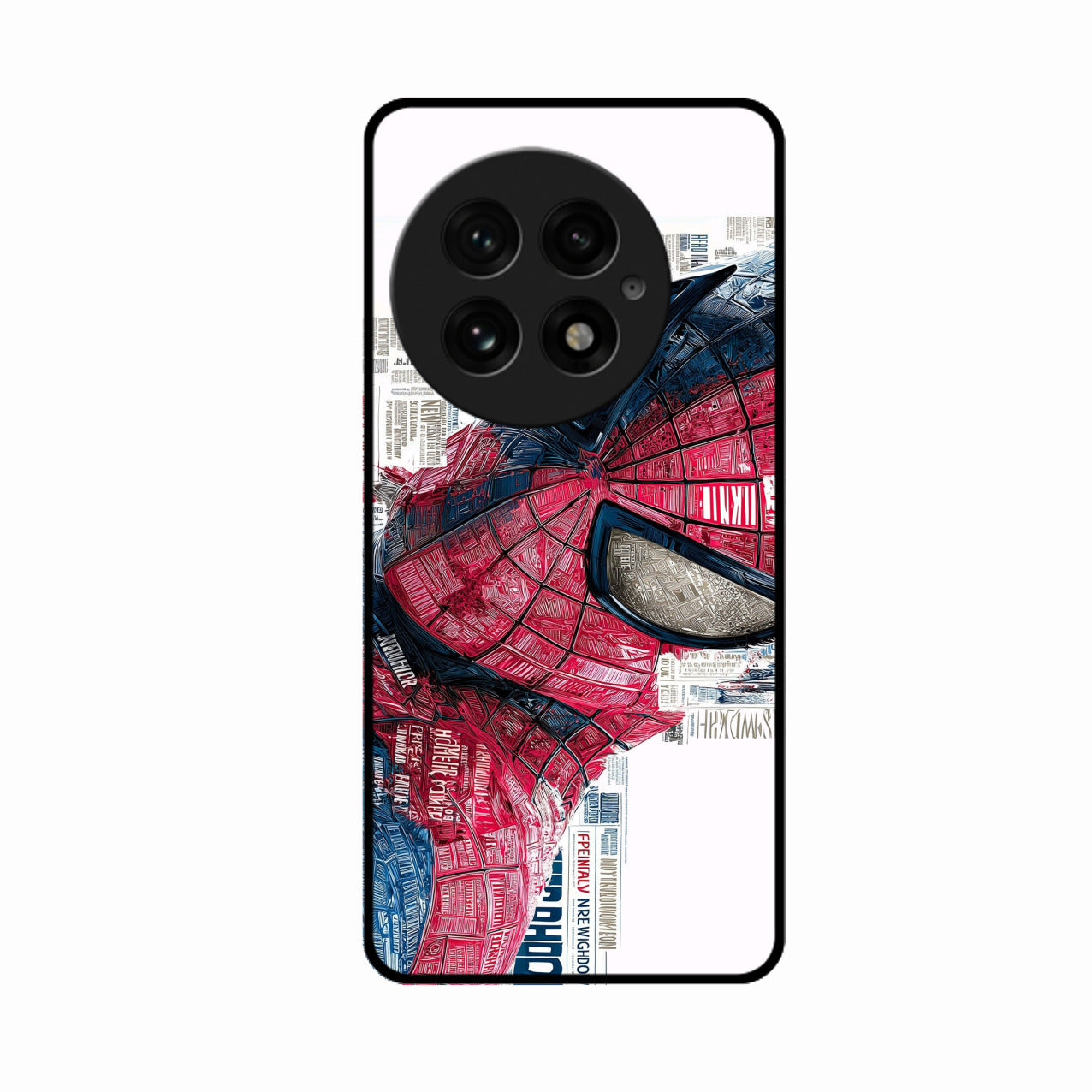 Red Blue Web Hero Glass Phone Cover for Oneplus 13 5G