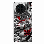 Japanese Wave Drift Racing Premium Glass Phone Case for Vivo X90 5G - ShopOnCliQ