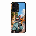 Cartoon Scooter Adventure Premium Glass Phone Case for Oppo Reno 13 Pro 5G