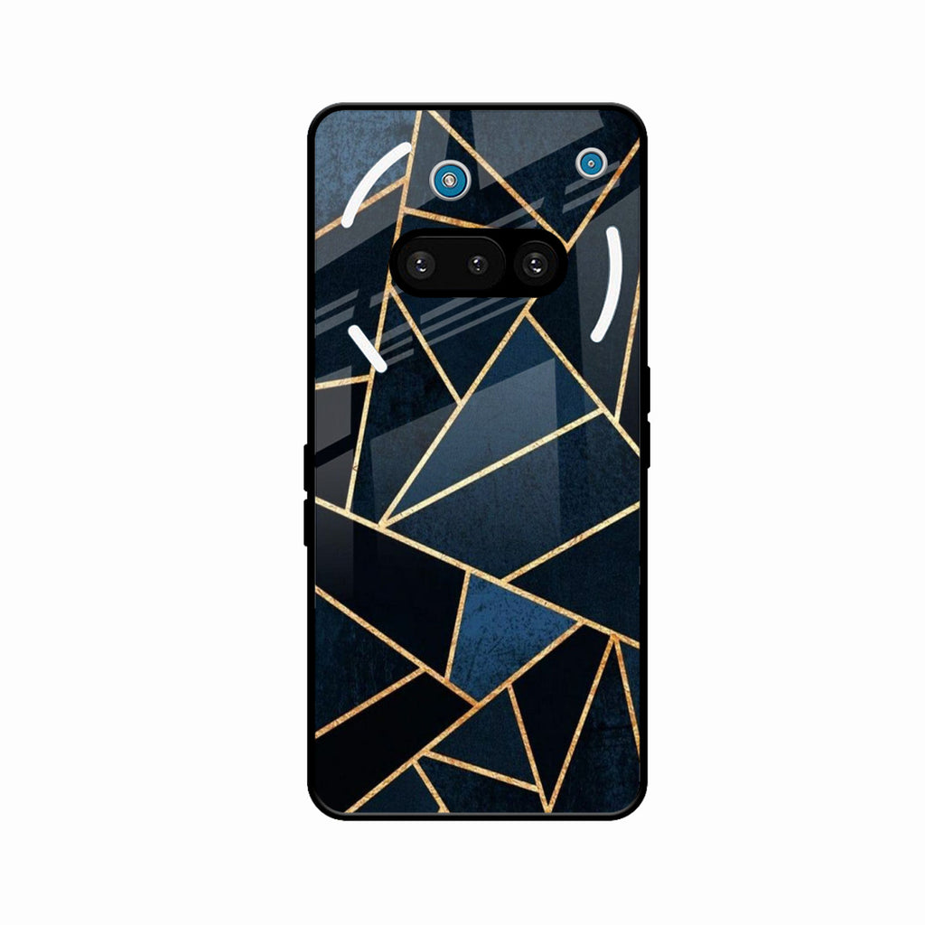 Midnight Gold Geometric Premium Glass Phone Case for Nothing Phone 3a