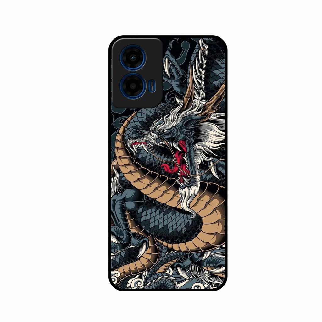 Midnight Dragon Glass Phone Case for Motorola G45 5G