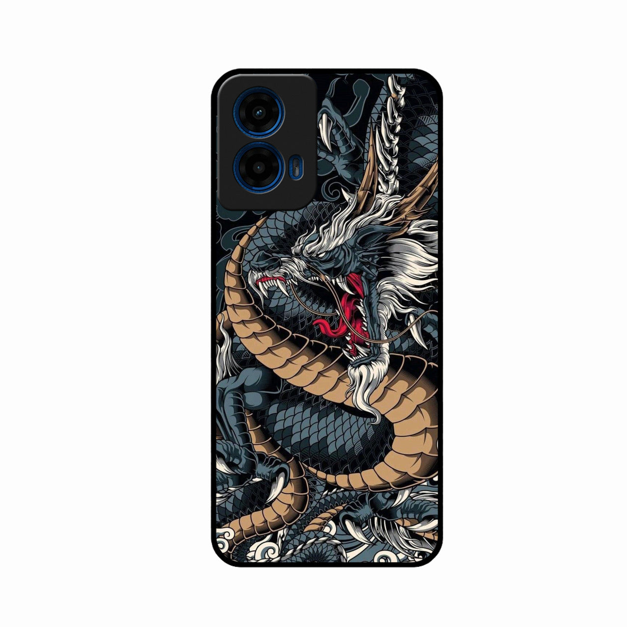 Midnight Dragon Glass Phone Case for Motorola G45 5G