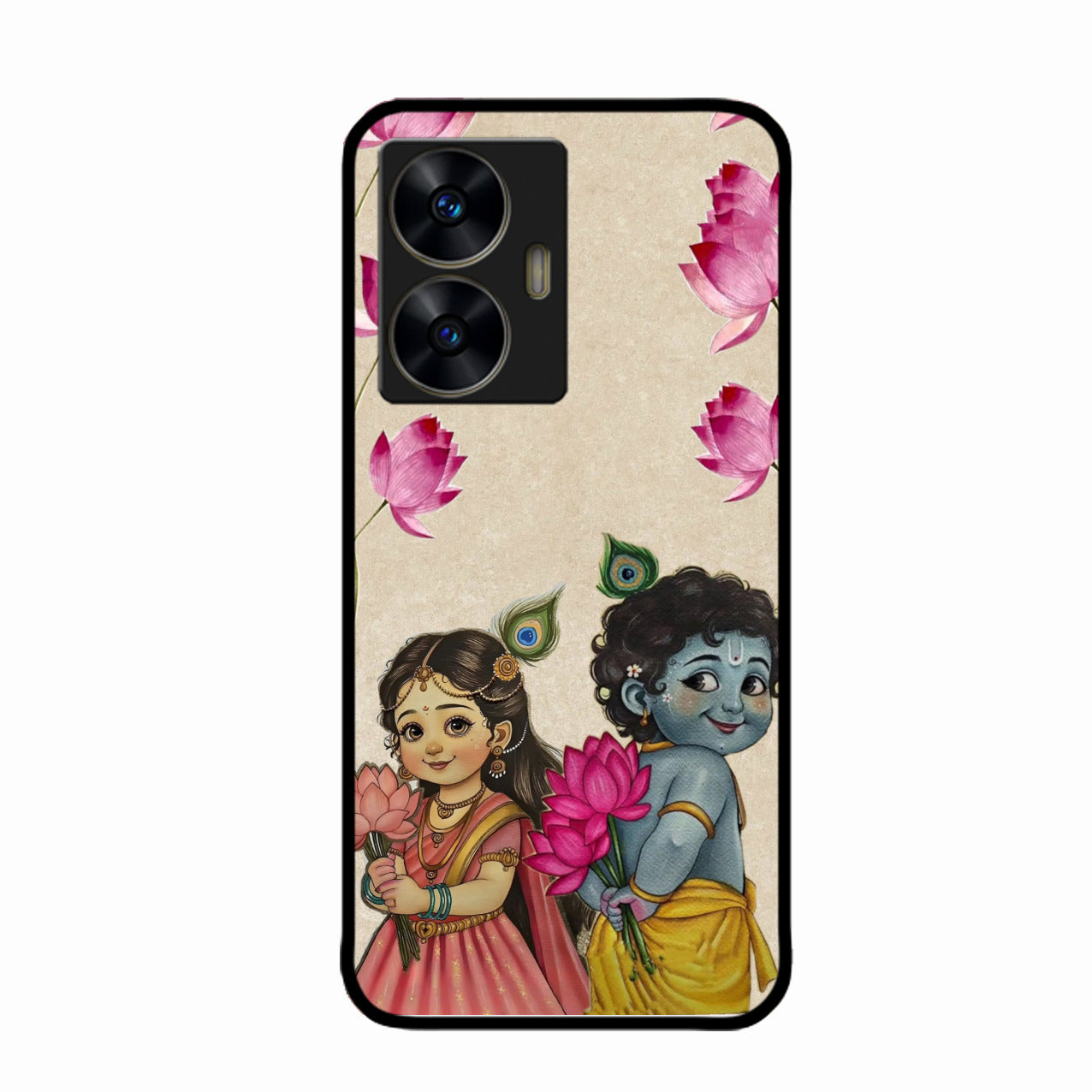 Krishna Eternal Lotus Glass Case for Realme C55