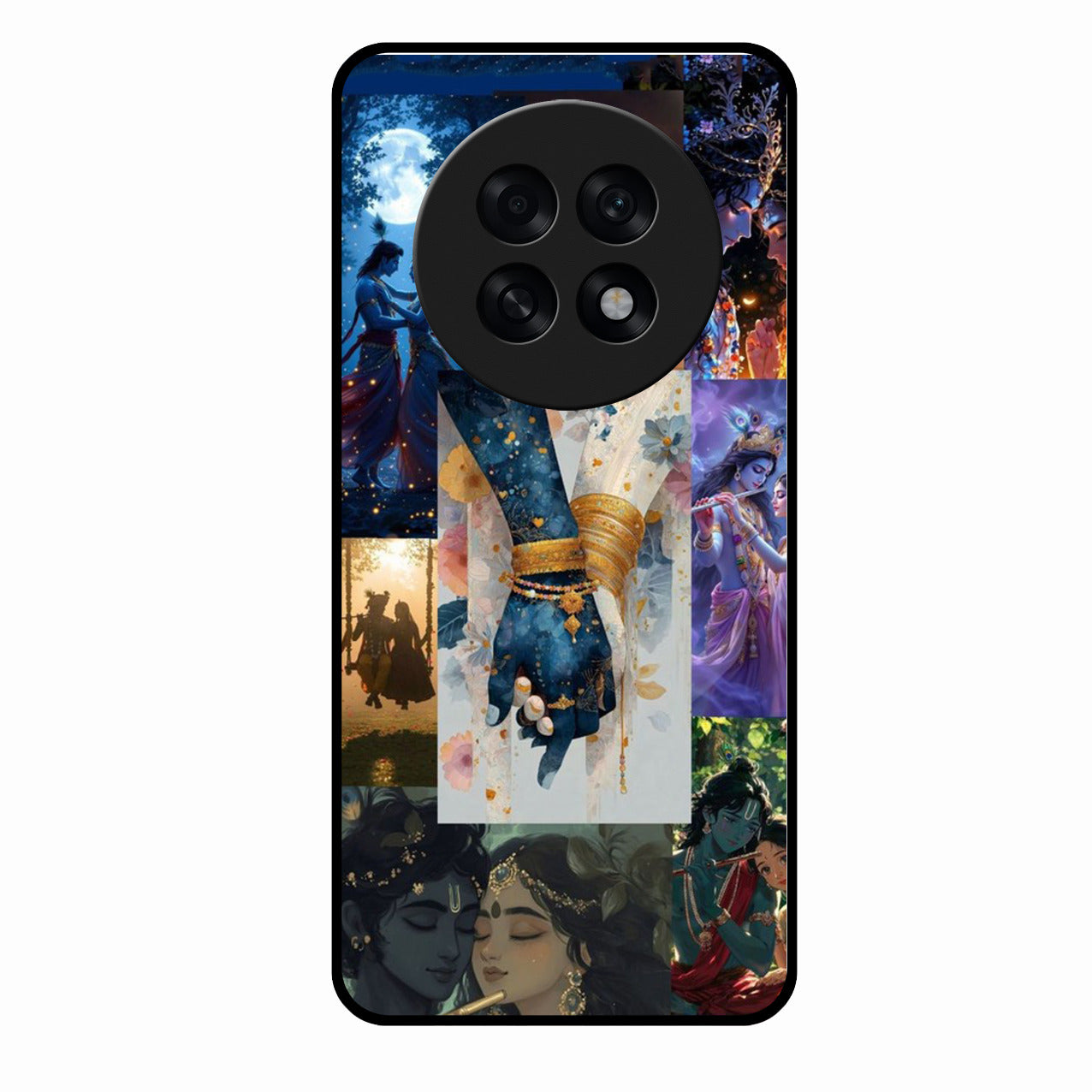 Eternal Radha Krishna Love Glass Phone Case for Oppo F31 Pro Plus 5G