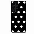 Classic Polka Dot Glass Phone Case for Samsung Galaxy S25 Ultra 5G