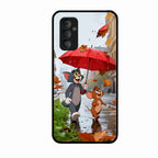 Rainy Day Cartoon Glass Phone Case for Samsung Galaxy F23 5G