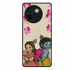 Krishna Eternal Lotus Glass Case for Vivo V30E 5G