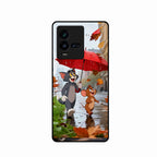 Rainy Day Cartoon Glass Phone Case for Motorola Edge 40 5G