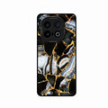 Black Gold Marble Glass Phone Case for iQOO 13 5G