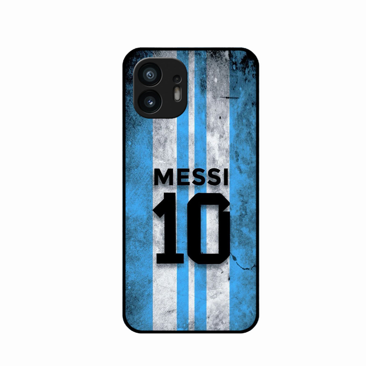 Blue Stripes Number 10 Football Glass Phone Case for Nothing Phone 2