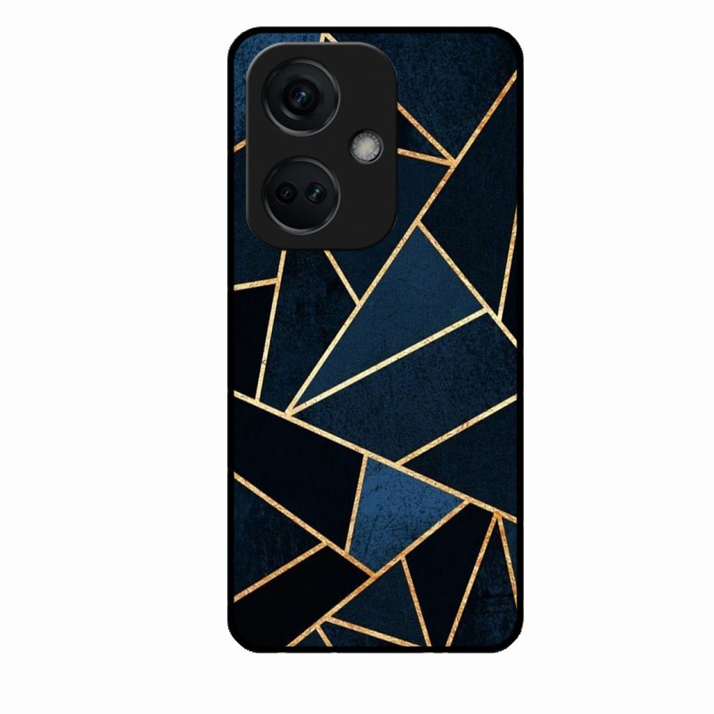 Midnight Gold Geometric Premium Glass Phone Case for Oneplus Nord Ce 3 5G