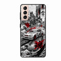 Japanese Wave Drift Racing Premium Glass Phone Case for Samsung Galaxy S21 Fe 5G