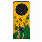 Golden Striker Glass Phone Case for Oppo F27 Pro Plus 5G