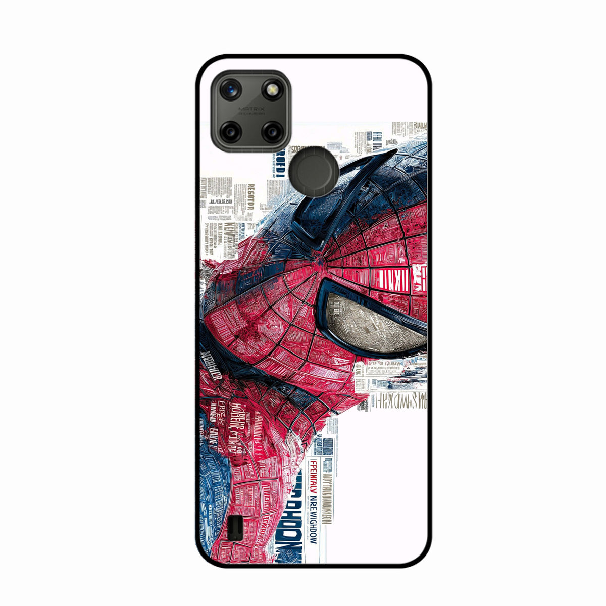 Red Blue Web Hero Glass Phone Cover for Realme C25Y - ShopOnCliQ