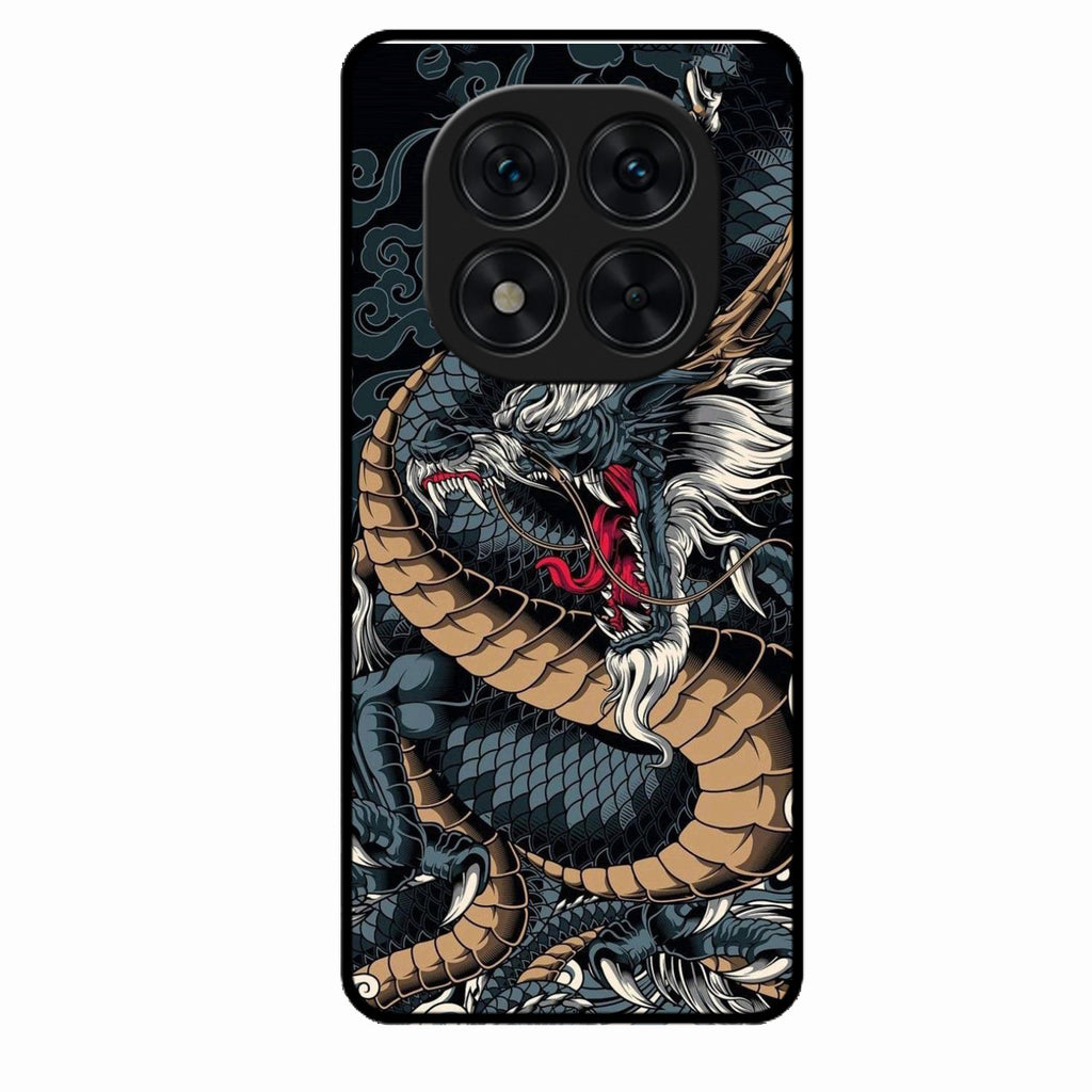 Midnight Dragon Glass Phone Case for Redmi Note 14 Pro 5G
