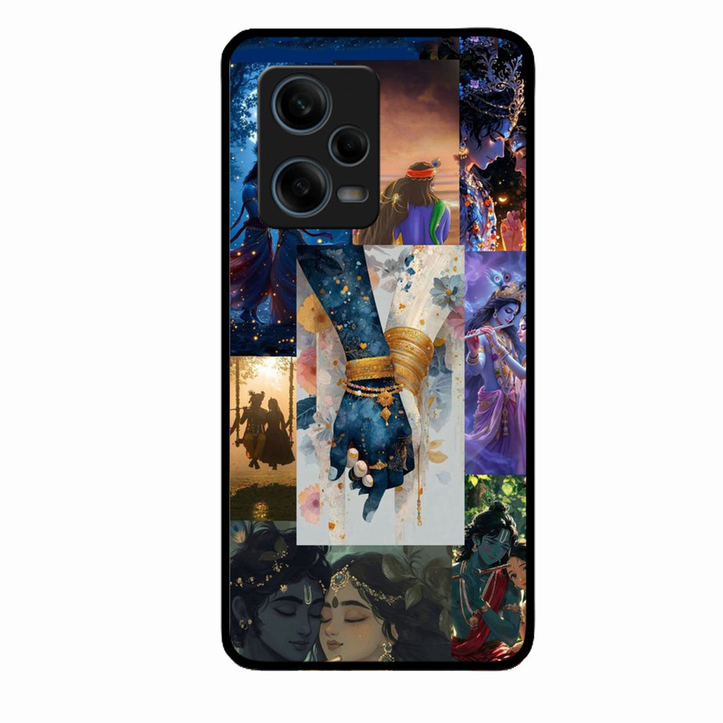 Eternal Radha Krishna Love Glass Phone Case for Motorola Edge 60 5G