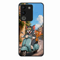Cartoon Scooter Adventure Premium Glass Phone Case for Vivo Y200 5G