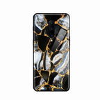 Black Gold Marble Glass Phone Case for Oneplus 8
