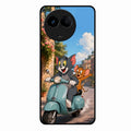 Cartoon Scooter Adventure Premium Glass Phone Case for Realme 11X 5G