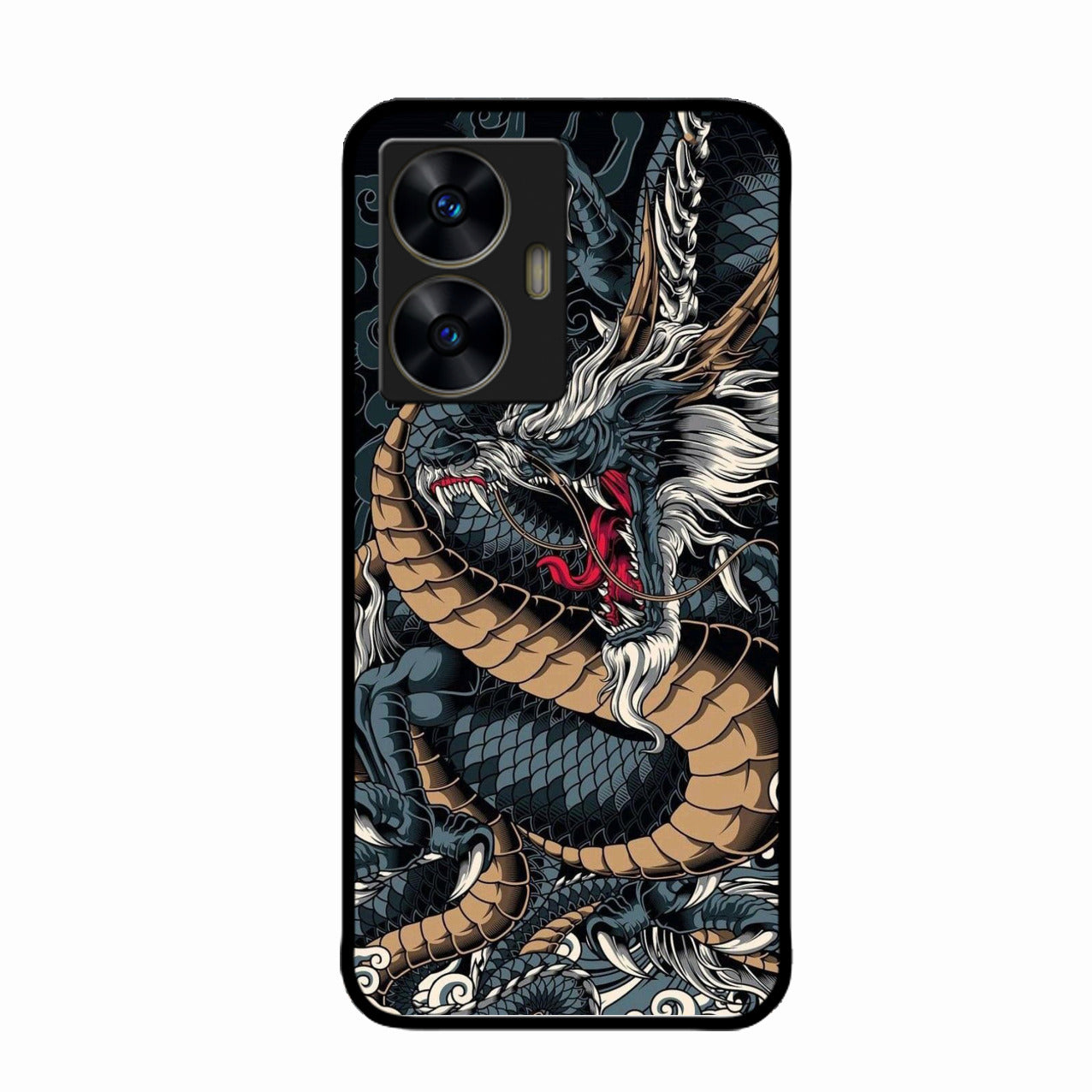 Midnight Dragon Glass Phone Case for Realme C55
