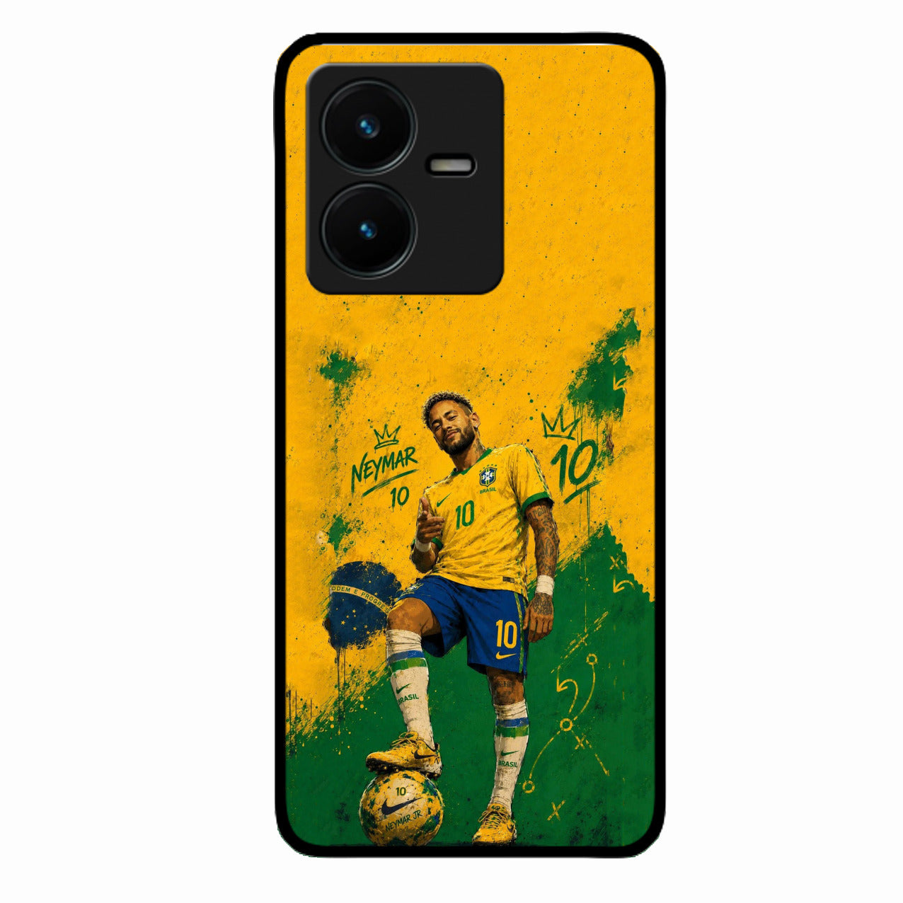Golden Striker Glass Phone Case for Vivo Y22