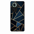 Midnight Gold Geometric Premium Glass Phone Case for Oppo Reno 11 5G