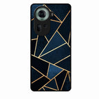 Midnight Gold Geometric Premium Glass Phone Case for Oppo Reno 11 5G