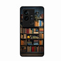 Colorful Bookshelf Art Glass Case Cover for iQOO 11 5G