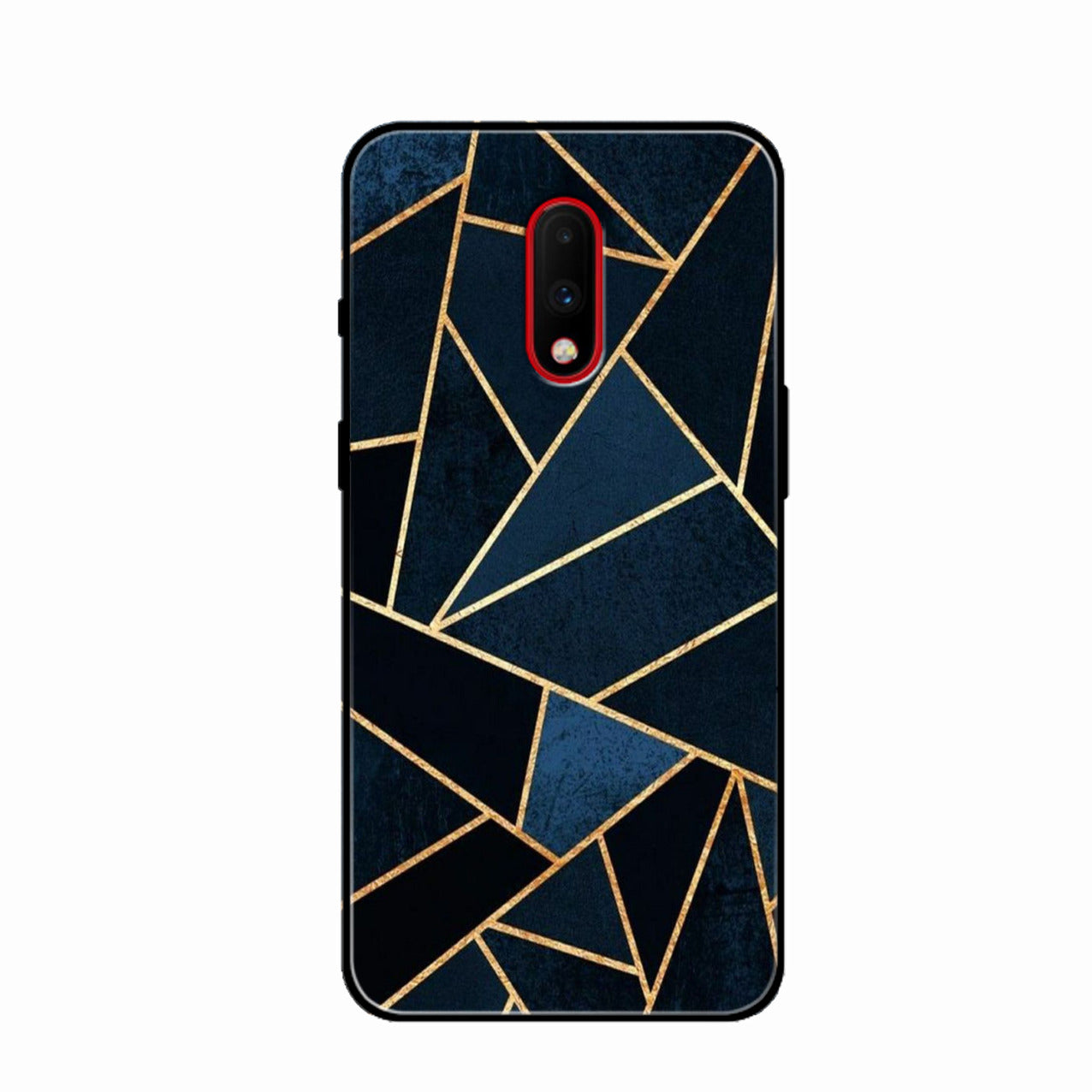 Midnight Gold Geometric Premium Glass Phone Case for Oneplus 7