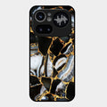 Black Gold Marble Glass Phone Case for Nothing Phone 4A Pro 5G