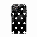 Classic Polka Dot Glass Phone Case for iPhone 14