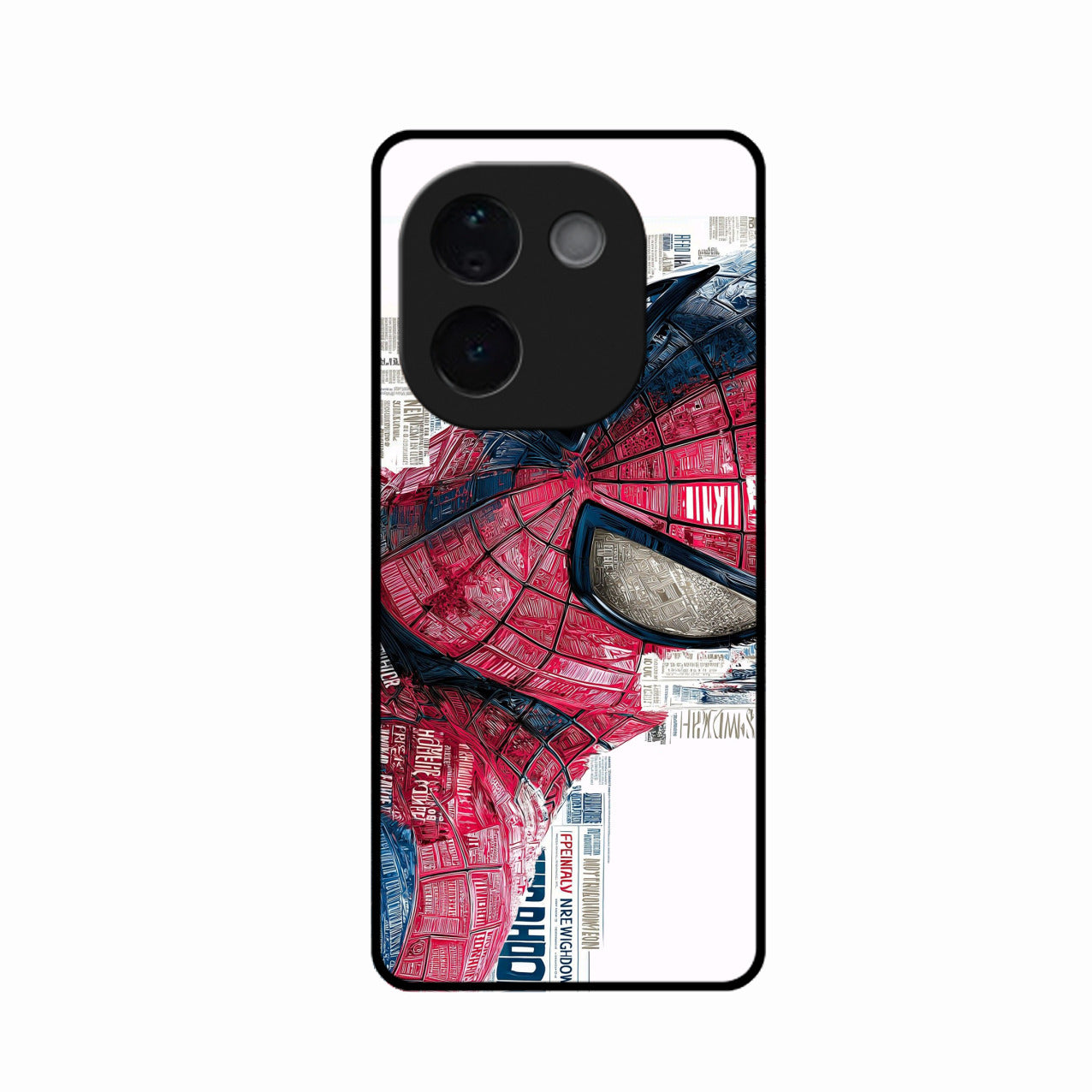 Red Blue Web Hero Glass Phone Cover for iQOO Z9S Pro 5G