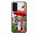 Rainy Day Cartoon Glass Phone Case for Samsung Galaxy M15 5G