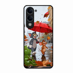 Rainy Day Cartoon Glass Phone Case for Vivo T4 Lite 5G