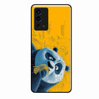 Cute Panda Sketch Premium Glass Phone Case for Oppo A55