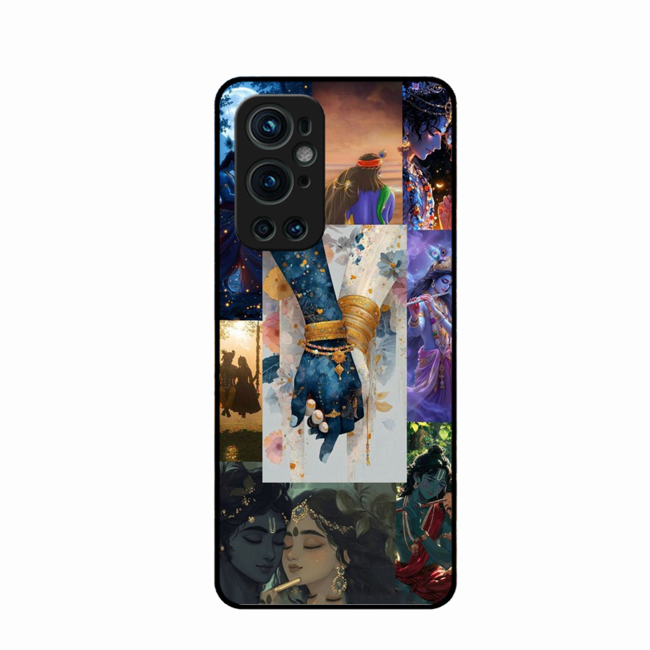 Eternal Radha Krishna Love Glass Phone Case for Oneplus 9 Pro 5G
