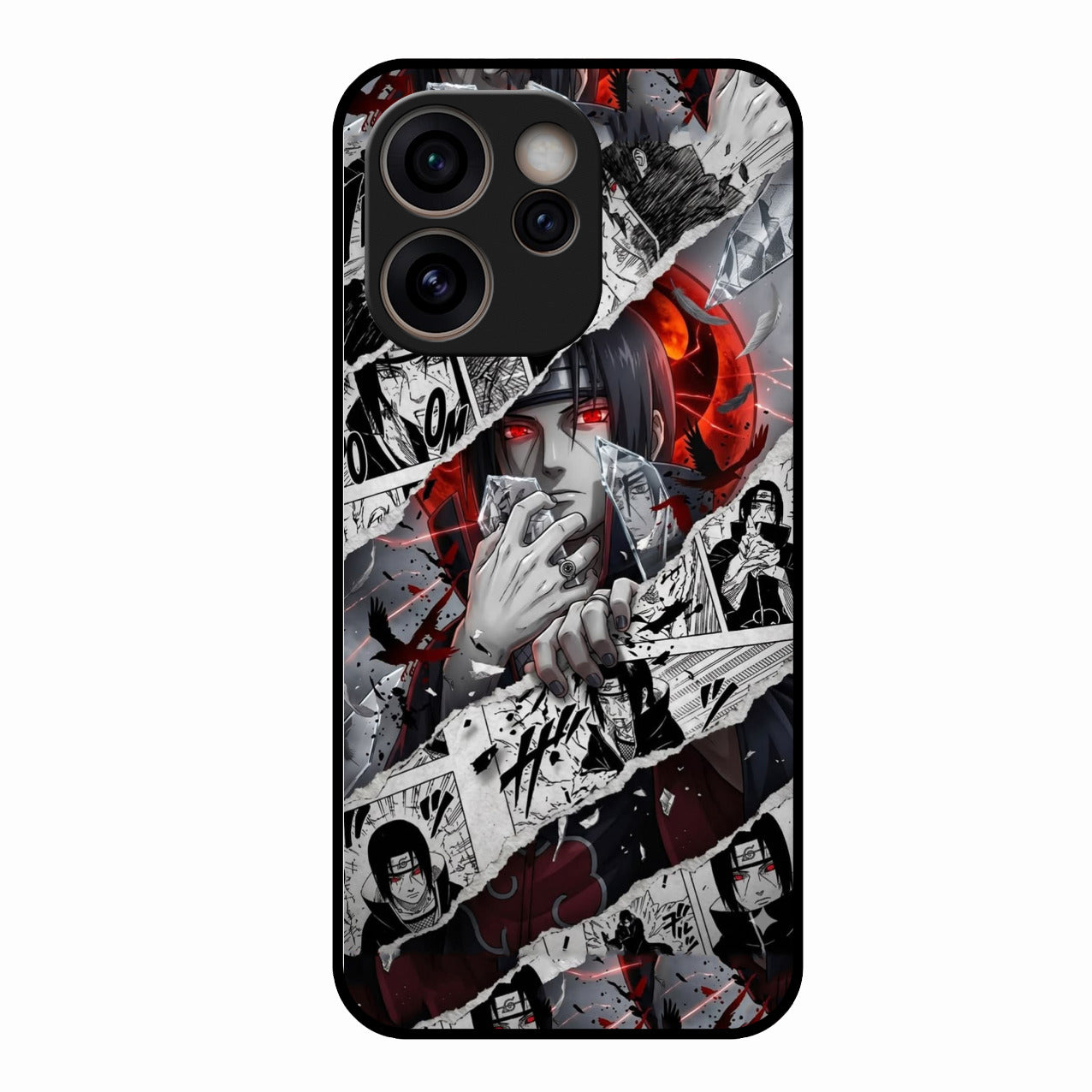 Itachi Uchiha Manga Collage Glass Phone Case for Oppo Reno 15C 5G