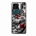 Japanese Wave Drift Racing Premium Glass Phone Case for Vivo V30 5G