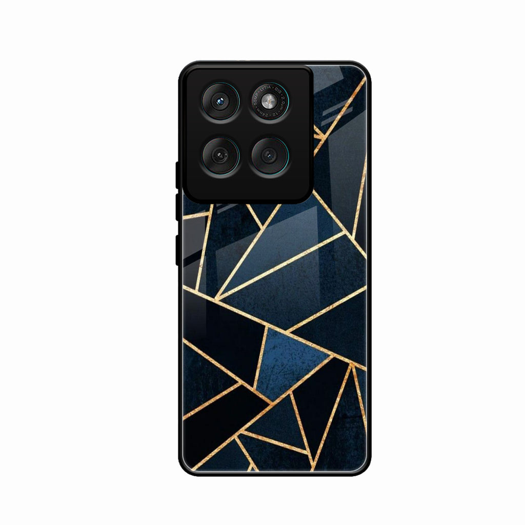Midnight Gold Geometric Premium Glass Phone Case for Motorola G57 Power 5G