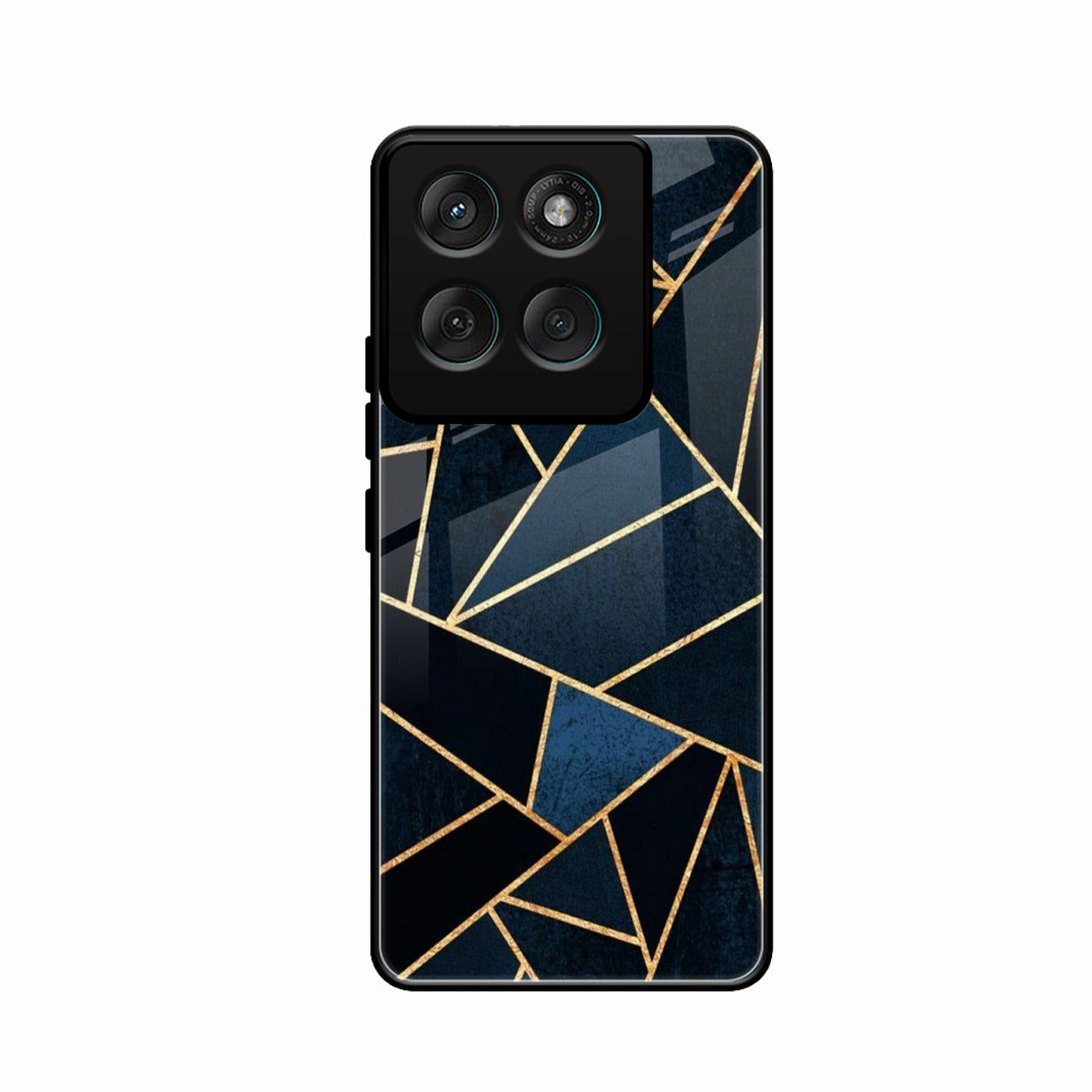 Midnight Gold Geometric Premium Glass Phone Case for Motorola G57 Power 5G