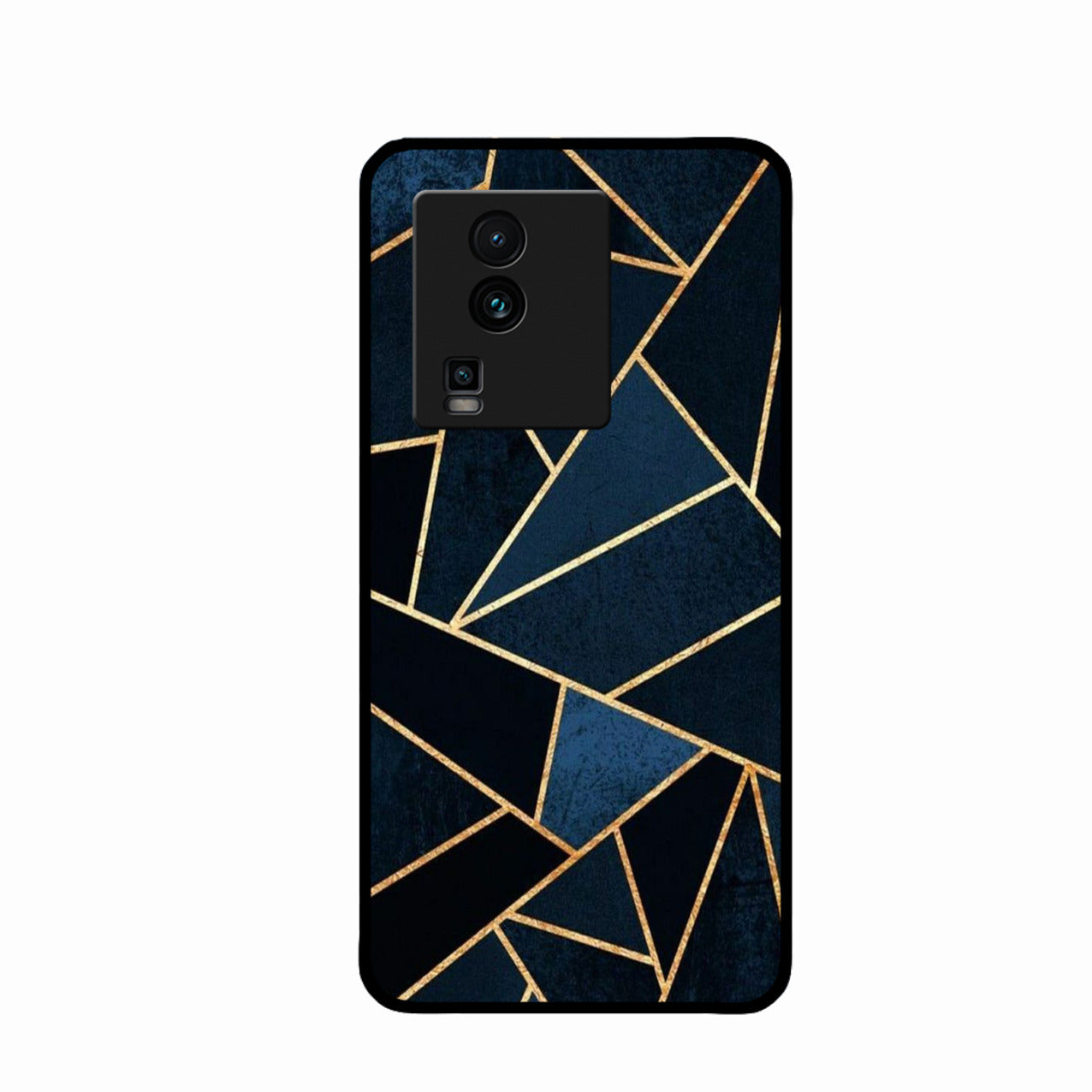 Midnight Gold Geometric Premium Glass Phone Case for iQOO Neo 7 5G