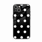 Classic Polka Dot Glass Phone Case for iPhone 13