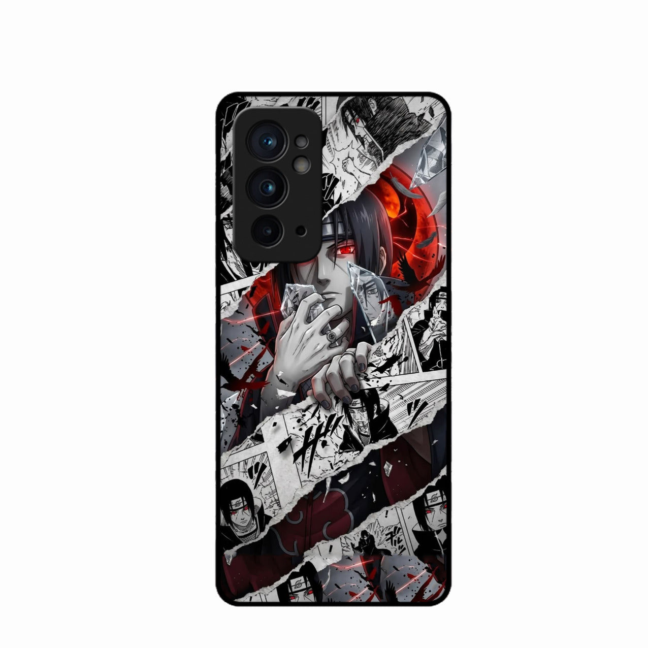 Itachi Uchiha Manga Collage Glass Phone Case for Oneplus 9Rt 5G