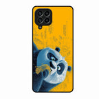Cute Panda Sketch Premium Glass Phone Case for Samsung Galaxy M53 5G