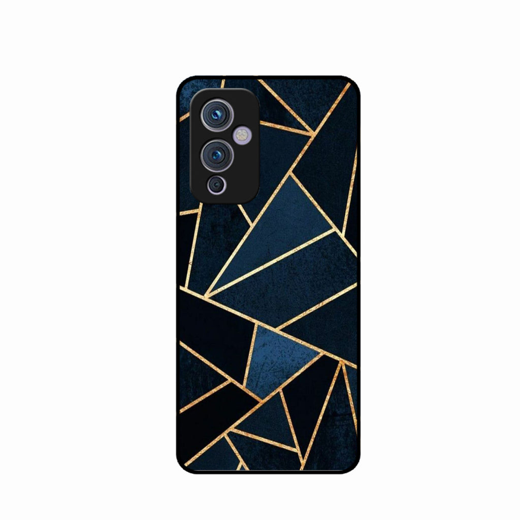 Midnight Gold Geometric Premium Glass Phone Case for Oneplus 9 5G