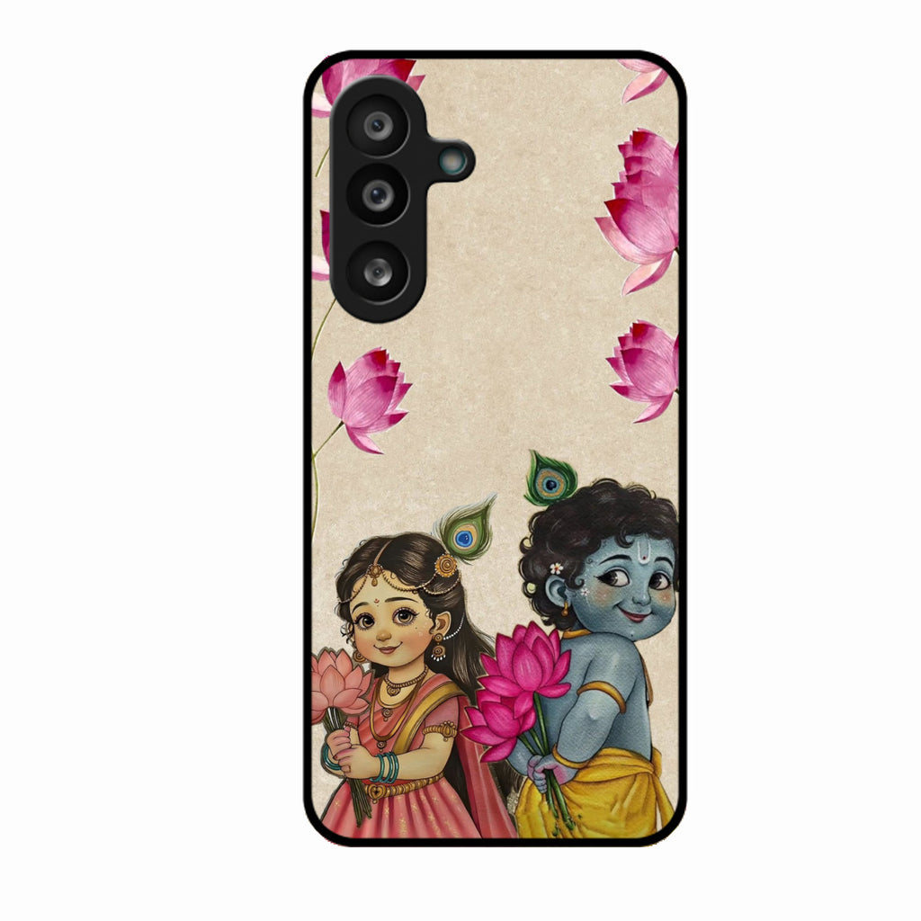 Krishna Eternal Lotus Glass Case for Samsung Galaxy F56 5G