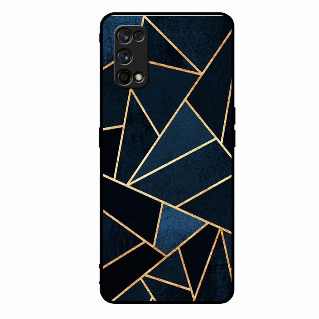 Midnight Gold Geometric Premium Glass Phone Case for Realme 7 Pro