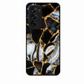 Black Gold Marble Glass Phone Case for Oppo Reno 12 Pro 5G