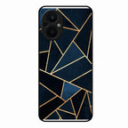 Midnight Gold Geometric Premium Glass Phone Case for Oppo F21S Pro 5G